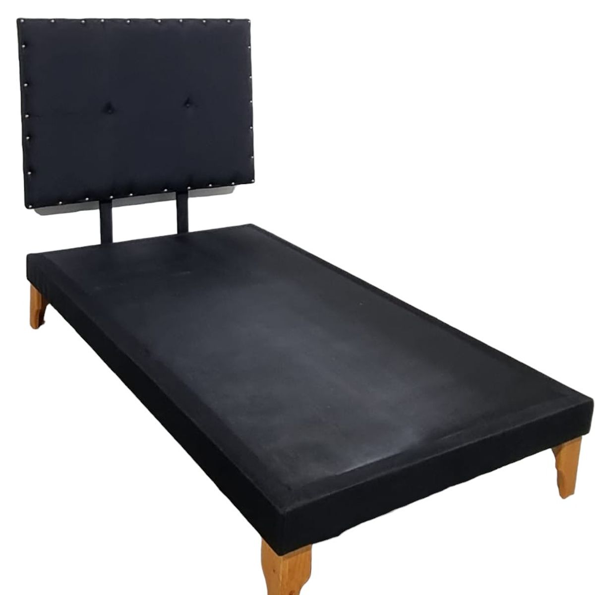 DISEÑOS VALESTRINI - CAMA EUROPEA DE PLAZA LINO NEGRO