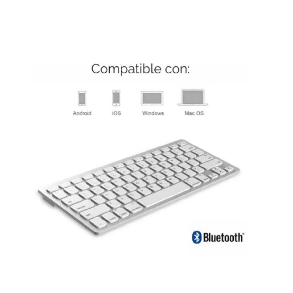 GENERICO - Teclado Bluetooth Weibo Español Ultradelgado…
