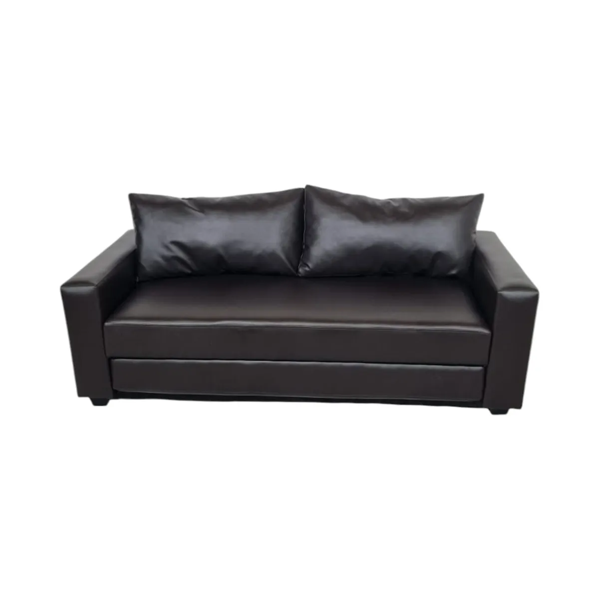 DISEÑOS VALESTRINI - SOFA CAMA MULTIFUNCIONAL ECOCUERO CHOCOLATE