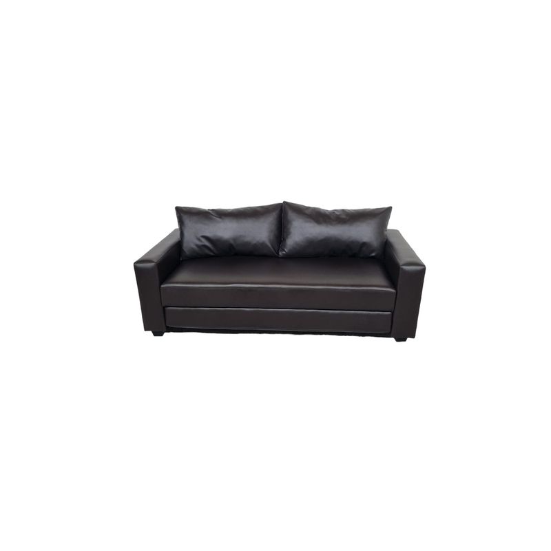 DISEÑOS VALESTRINI - SOFA CAMA MULTIFUNCIONAL ECOCUERO CHOCOLATE