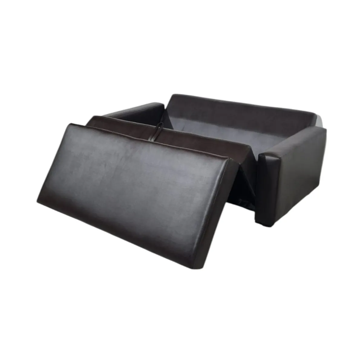 DISEÑOS VALESTRINI - SOFA CAMA MULTIFUNCIONAL ECOCUERO CHOCOLATE