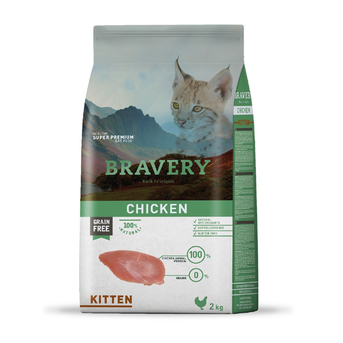 BRAVERY - Bravery Chicken Kitten Cat 2 Kg