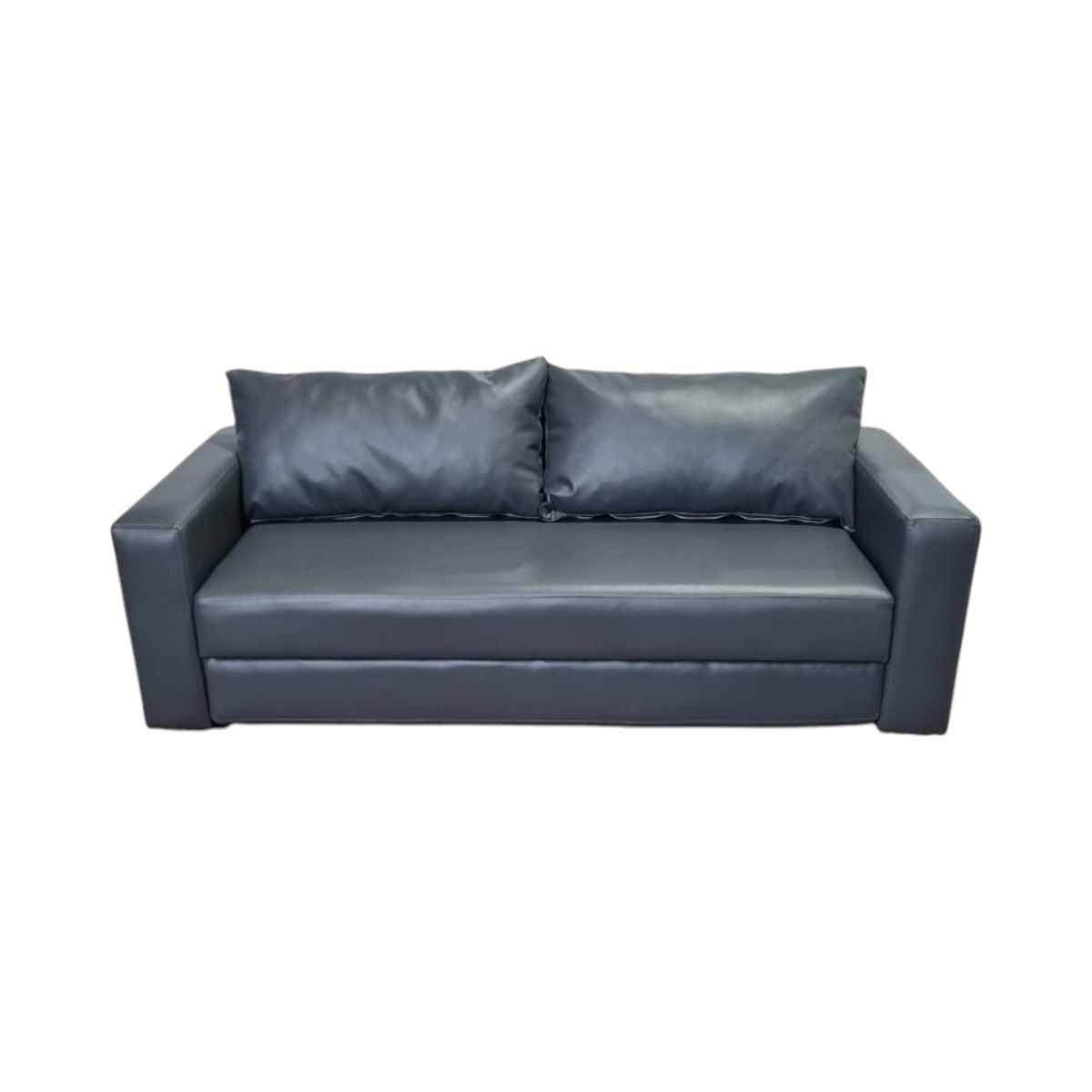 DISEÑOS VALESTRINI - SOFA CAMA MULTIFUNCIONAL ECOCUERO GRIS