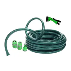 IMPORTCLICK - Manguera Reforzada 1/2 Pulgada Rollo 20 MTS Pistola Acoples
