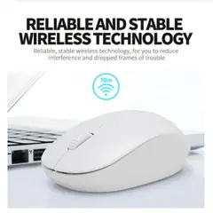 GENERICO - Mouse Ratón Inalámbrico Recargable Bluetooth Universal Dual 24G Blanco