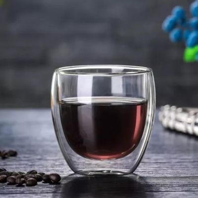 Imagen 2 del producto Juego 4 Tazas MUG Café Vidrio Doble Pared Térmico 80m - Turquesa