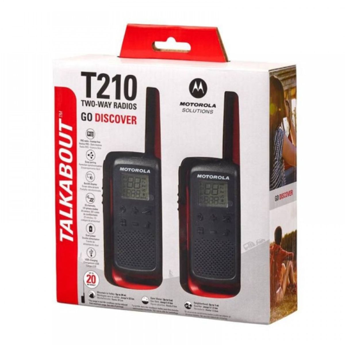 MOTOROLA - Intercomunicador Motorola Transceptor Walkie Talkie T210cl Talkabout