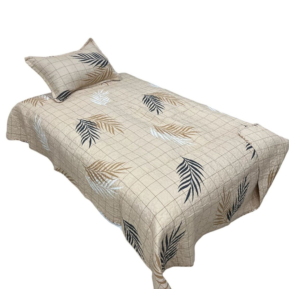 GENERICO - Cubrecama Quilt Fresco para Primavera y Verano Plaza 12 D18