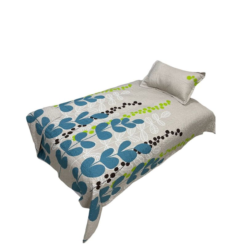 GENERICO - Cubrecama Quilt Fresco para Primavera y Verano Plaza 12 D27