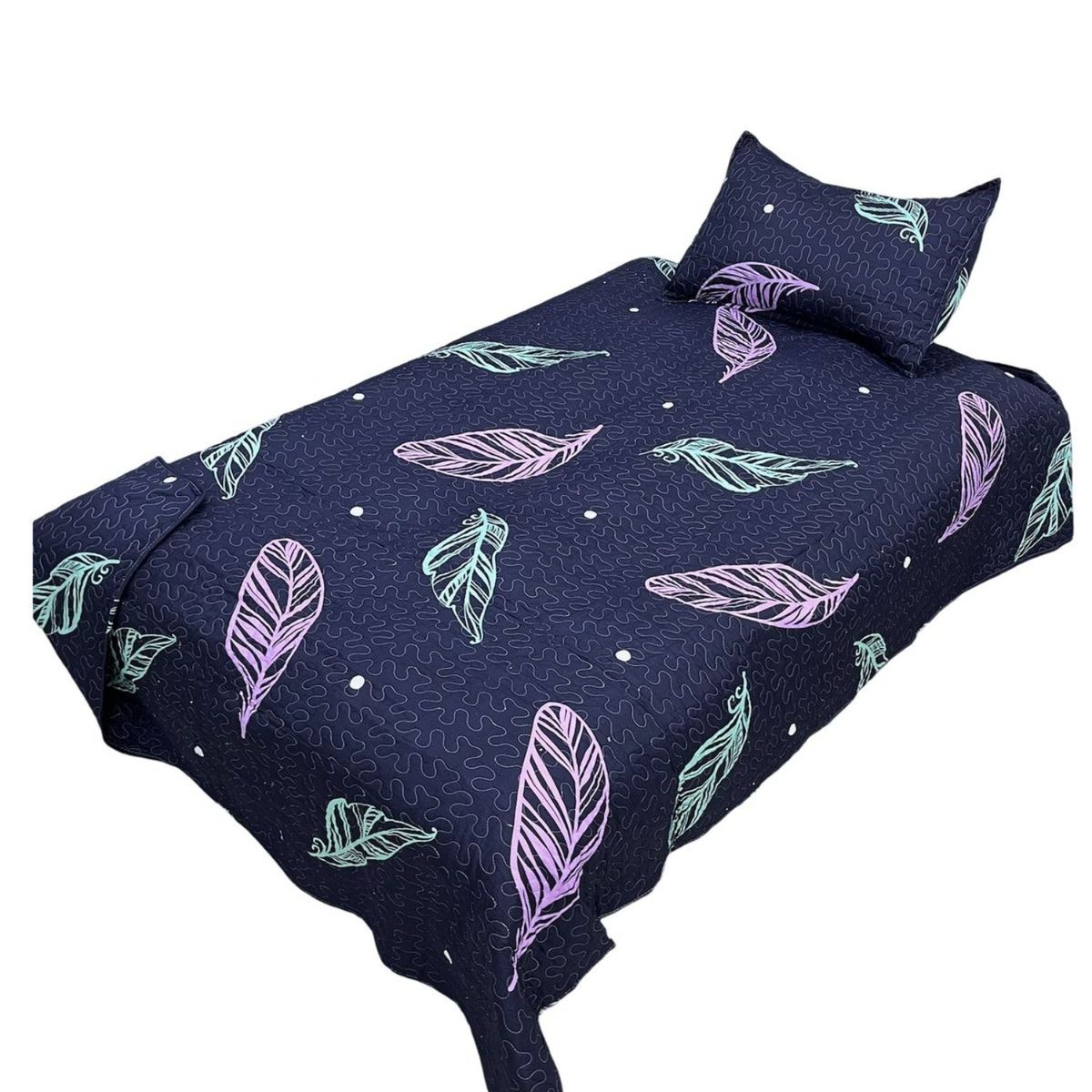 GENERICO - Cubrecama Quilt Fresco para Primavera y Verano Plaza 12 D15