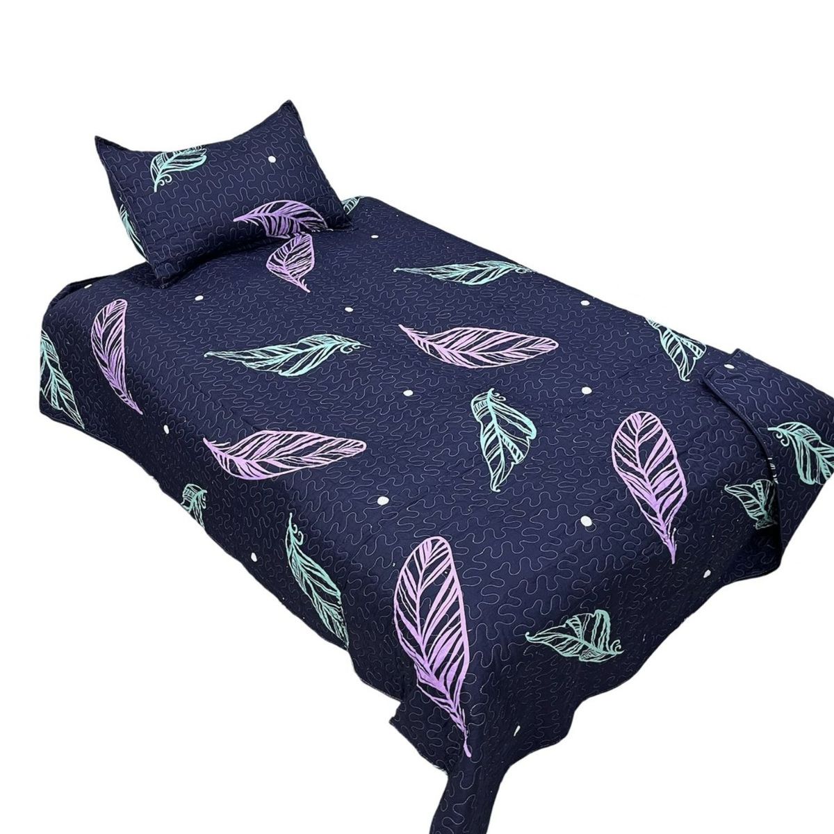 GENERICO - Cubrecama Quilt Fresco para Primavera y Verano Plaza 12 D15