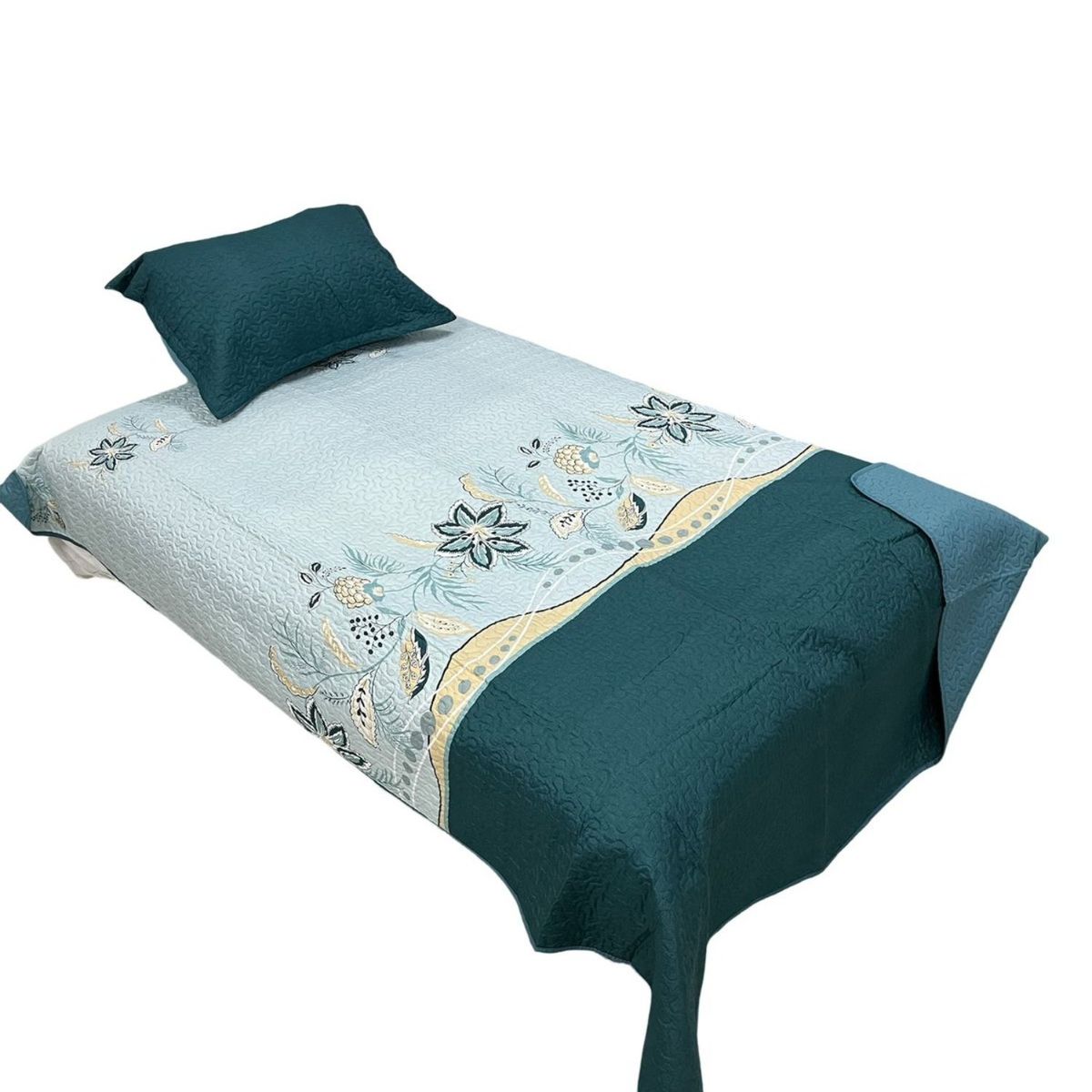 GENERICO - Cubrecama Quilt Fresco para Primavera y Verano Plaza 12 D23