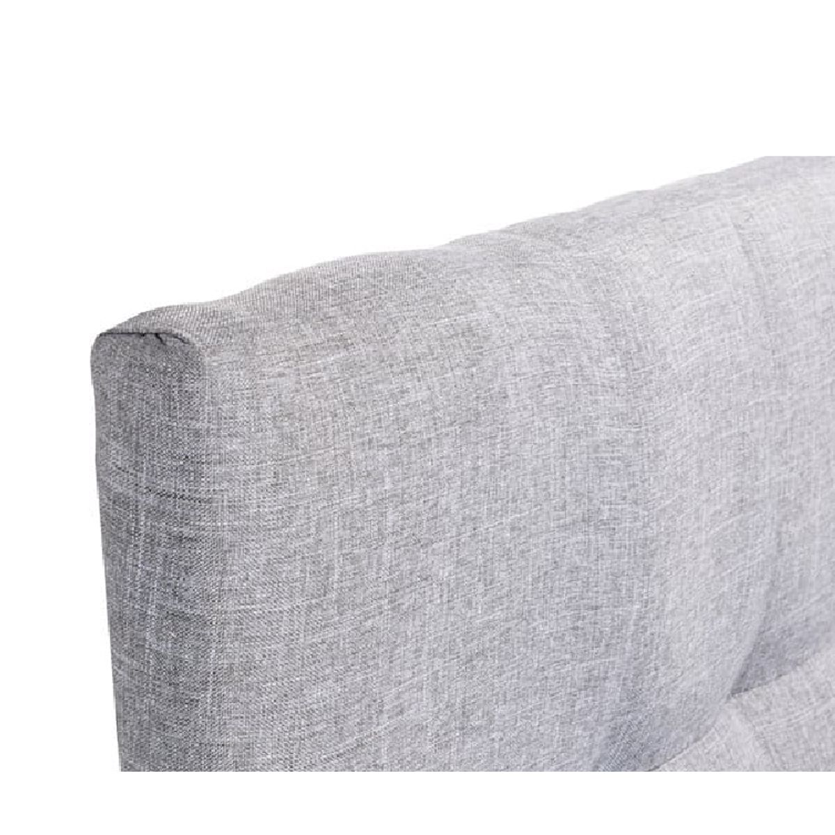 GENERICO - Respaldo Botoné al piso LINO GRIS CLARO 2 PLAZA