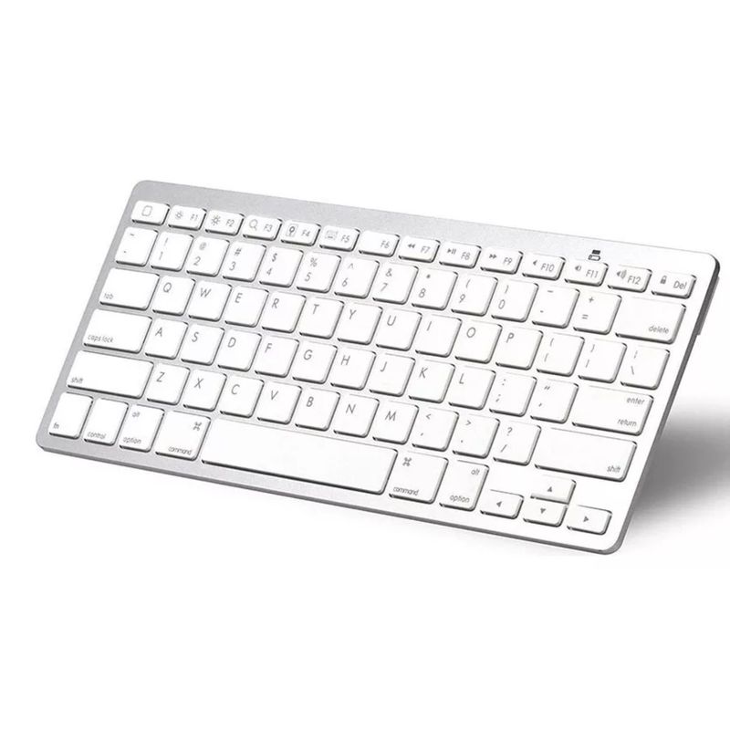 IMPORTCLICK - Teclado Inalámbrico Bluetooth Plateado IMPORTCLICK