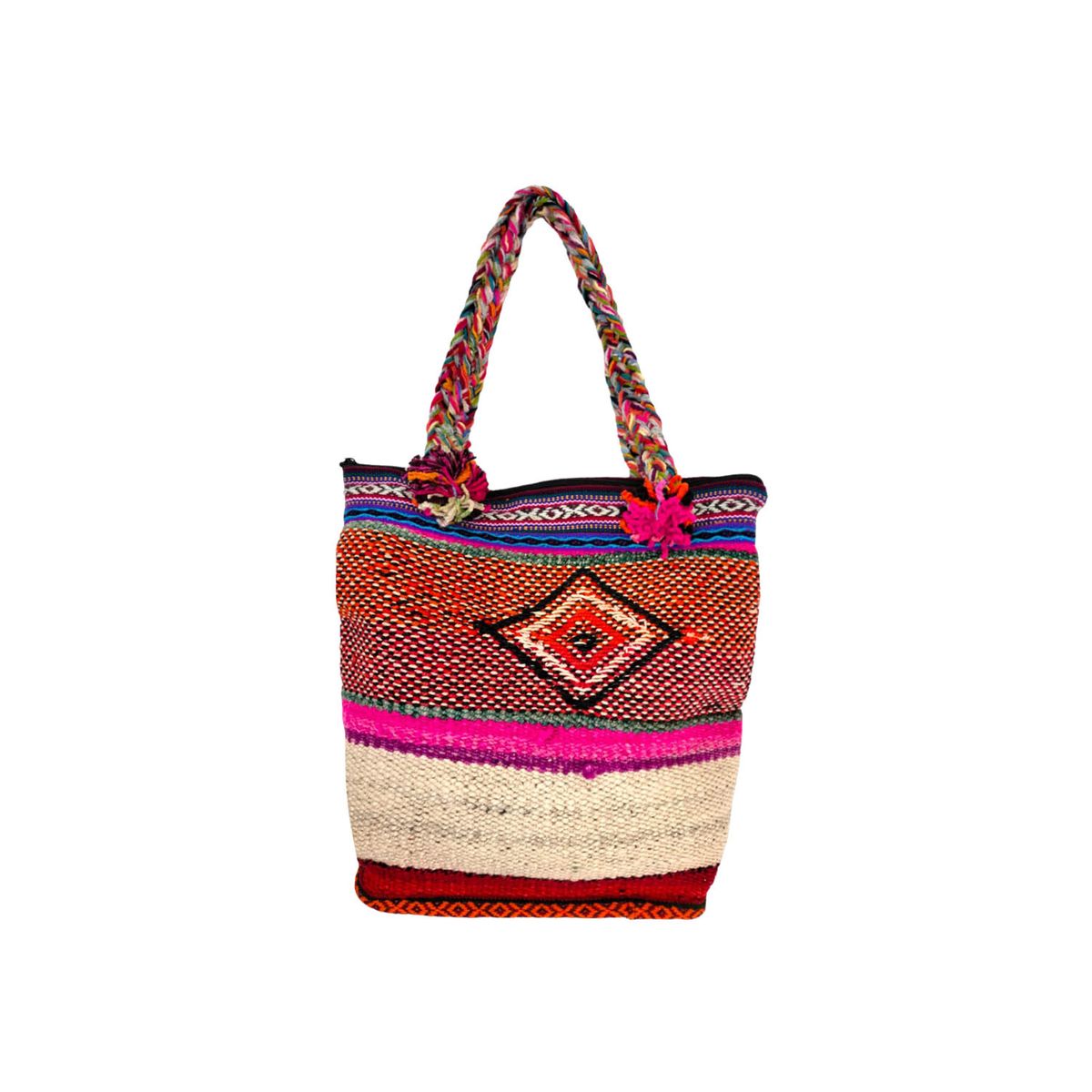 ARTESANIAS CHILENAS - Cartera Bolso Aguayo Puyo Artesanal Tejido