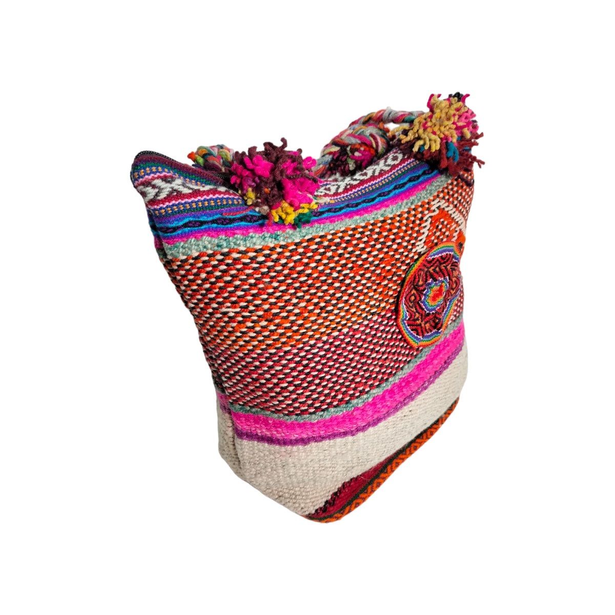 ARTESANIAS CHILENAS - Cartera Bolso Aguayo Puyo Artesanal Tejido