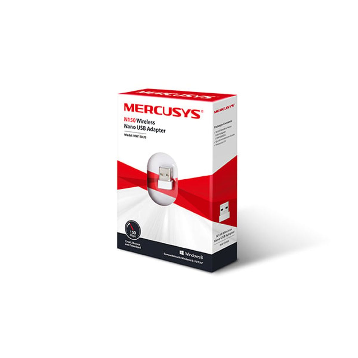 MERCUSYS - Adaptador USB Mercusys Nano Inalámbrico 150Mbps