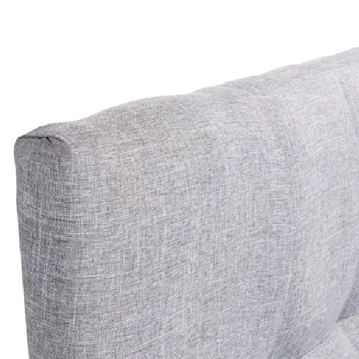 GENERICO - Respaldo Botone al piso LINO GRIS CLARO KING