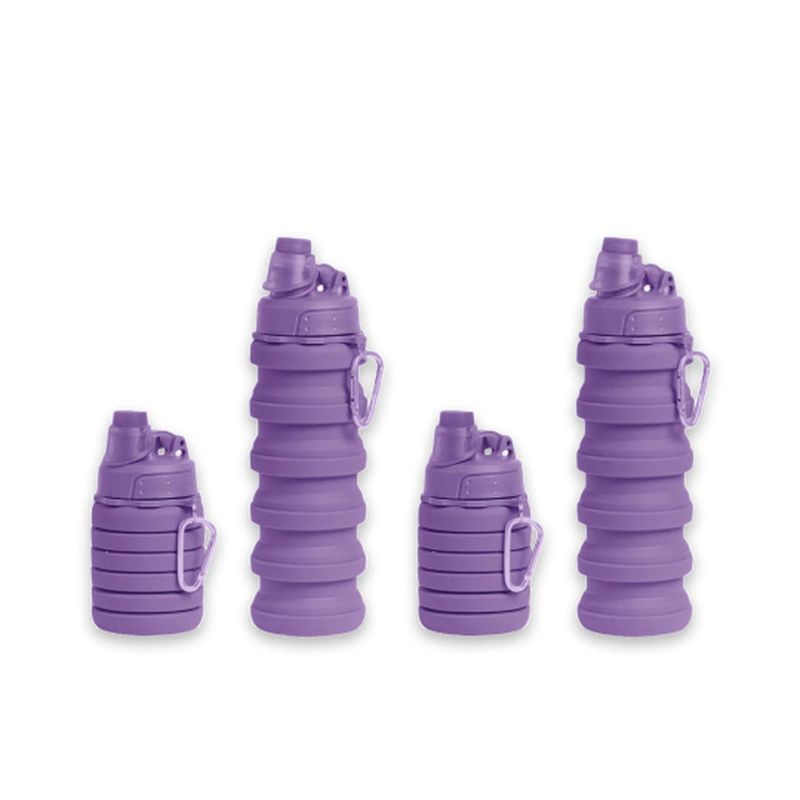 PRO OUTDOOR - Pack 2 Botellas Plegable Morada