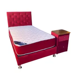 MUEBLES HVM - Cama HVM 15P Roja Velador Pmadera