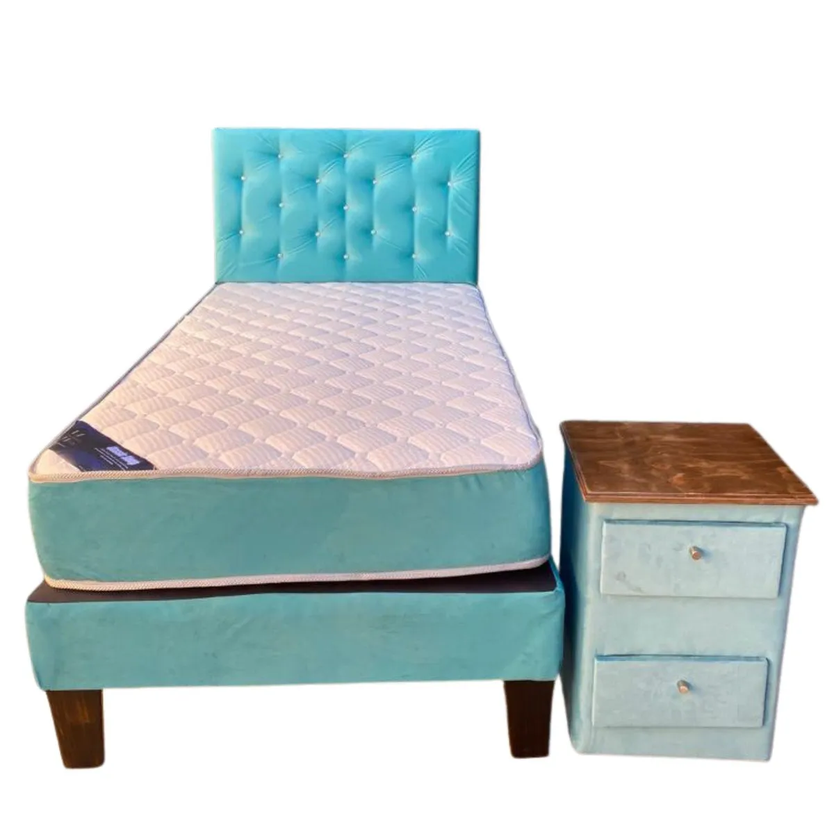 MUEBLES HVM - Cama HVM 15P Calipso  velador Pmadera