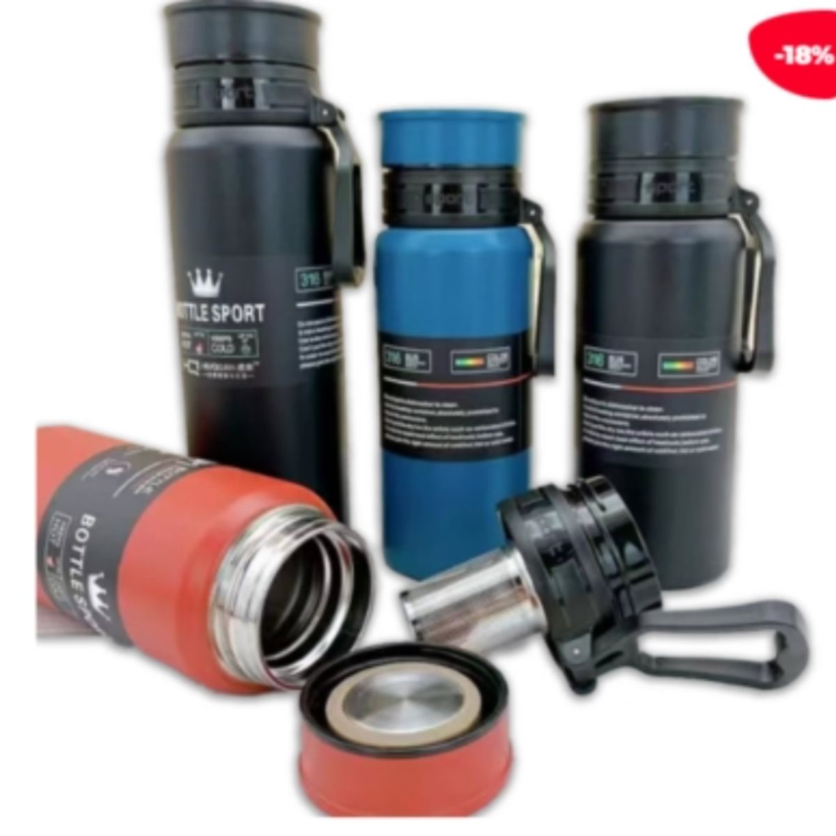 GENERICO - Termo Para Bebibas Liso Inoxidable 900ML