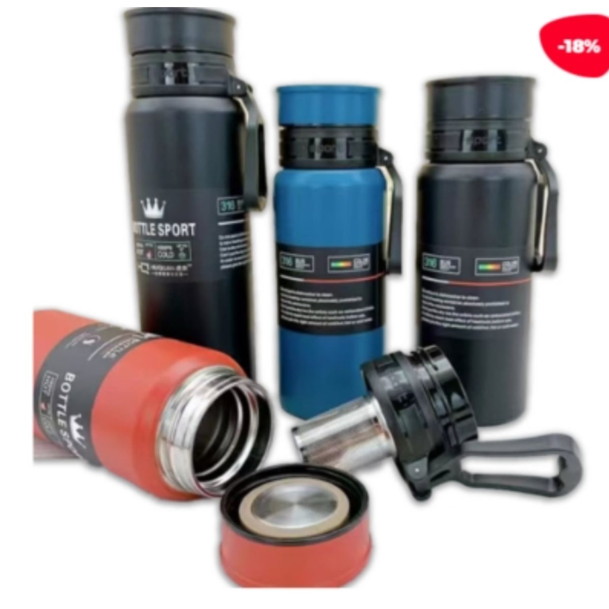 GENERICO - Termo Para Bebibas Liso Inoxidable 900ML