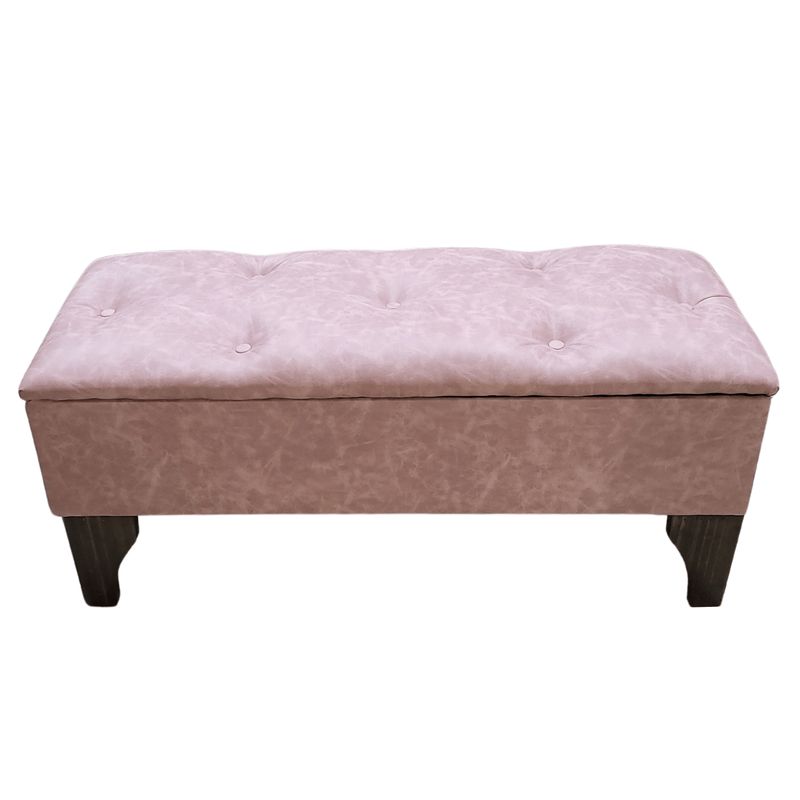 GENERICO - Baúl Botone Palo Rosa Eco Cuero Muebles Rimar 105x40x45x20