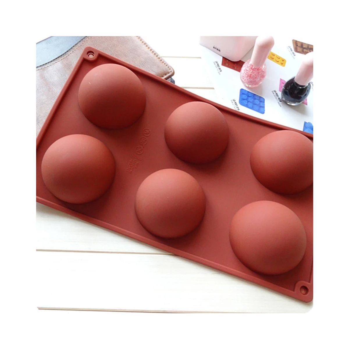 GENERICO - Molde De Silicona Diseño Media Esfera Grande