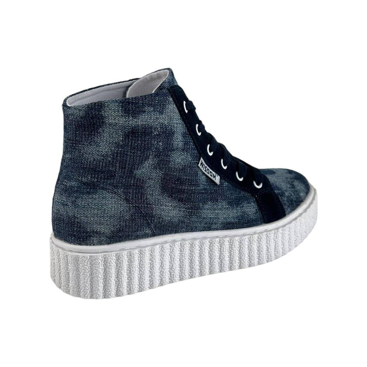 WISDOM - Zapatilla Wisdom Lona Azul Tipo Conv Plataforma