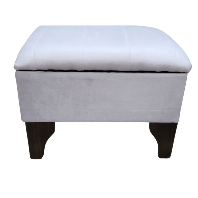 GENERICO - Baúl Tubular Gris Perla Felpa Muebles Rimar 60x40x45x20