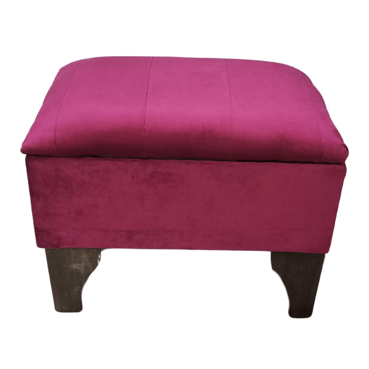 GENERICO - Baúl Tubular Burdeo Felpa Muebles Rimar 60x40x45x20