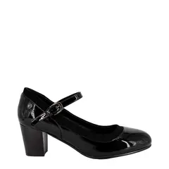 ALQUIMIA - Zapato Cueca Mujer Negro Charol Alba