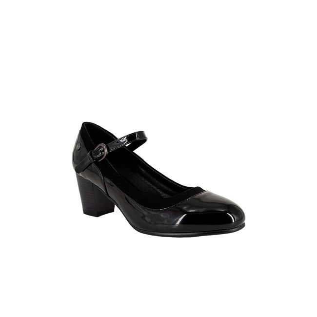 ALQUIMIA - Zapato Cueca Mujer Negro Charol Alba Alquimia