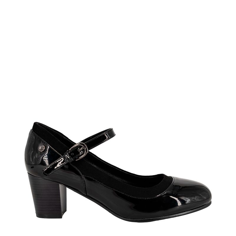 ALQUIMIA - Zapato Cueca Mujer Negro Charol Alba Alquimia