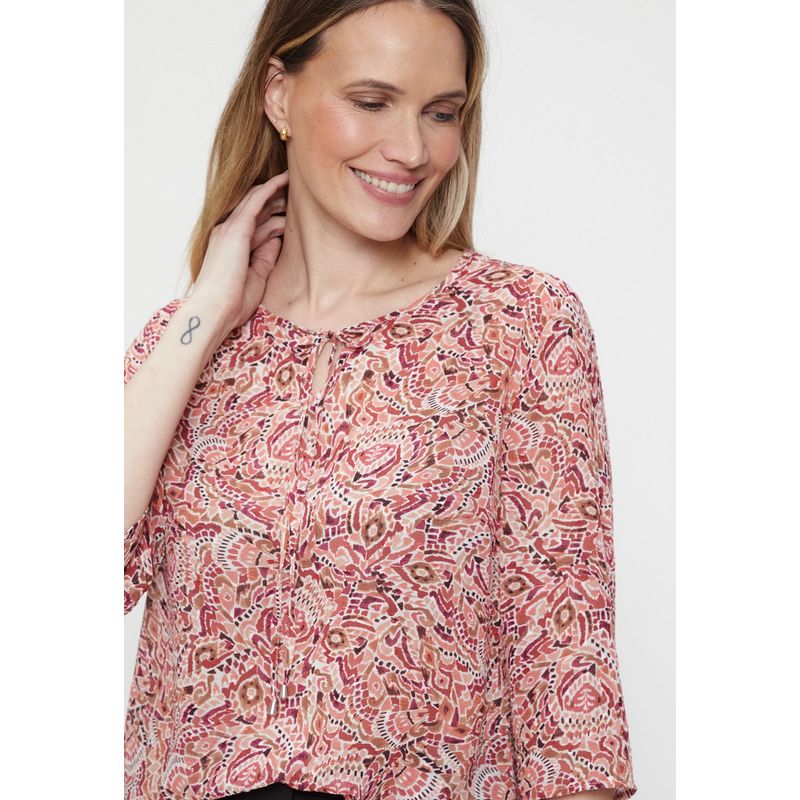 MA GRIFFE - Blusa Manga Larga Rosado Mujer Magriffe