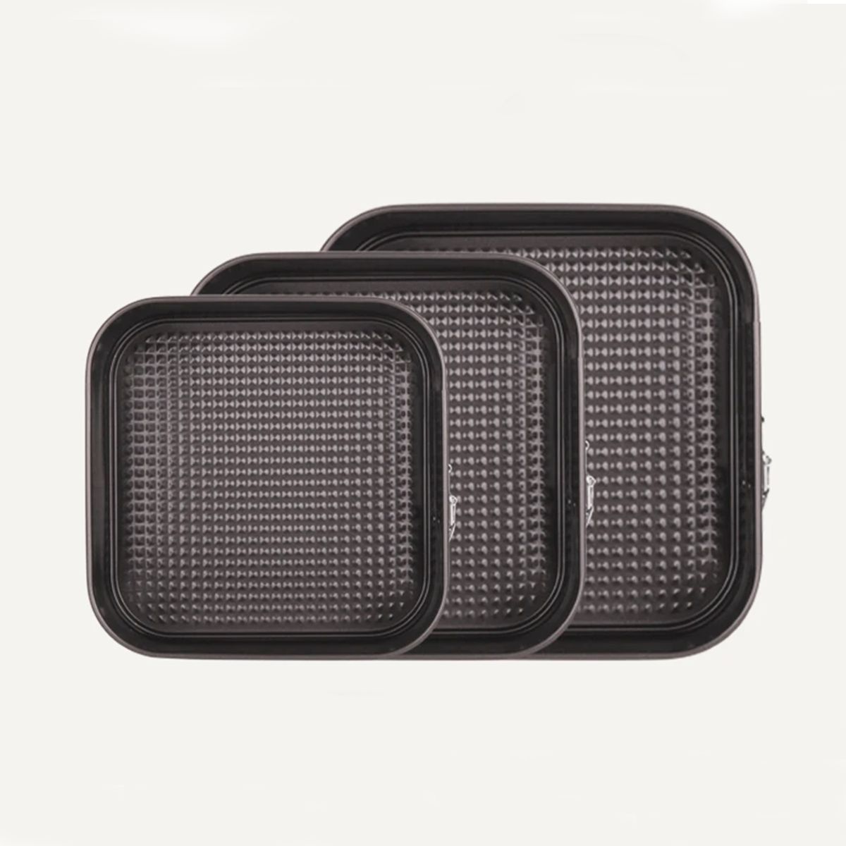 GENERICO - Molde Torta Desmontable Cuadrado Set 3 Pieza N°24/26/28