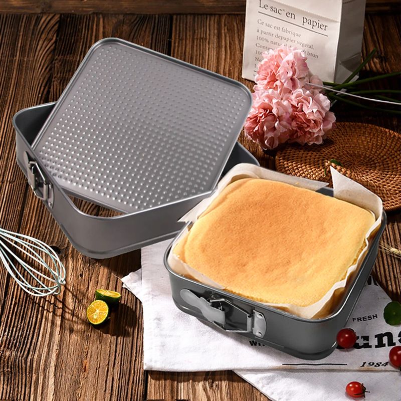 GENERICO - Molde De Torta Desmontable Cuadrado 26 Cm