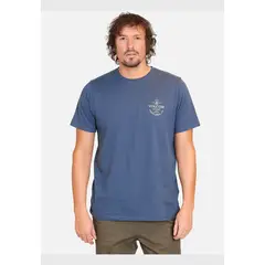 VOLCOM - Polera Manga Corta Anchored Azul Hombre