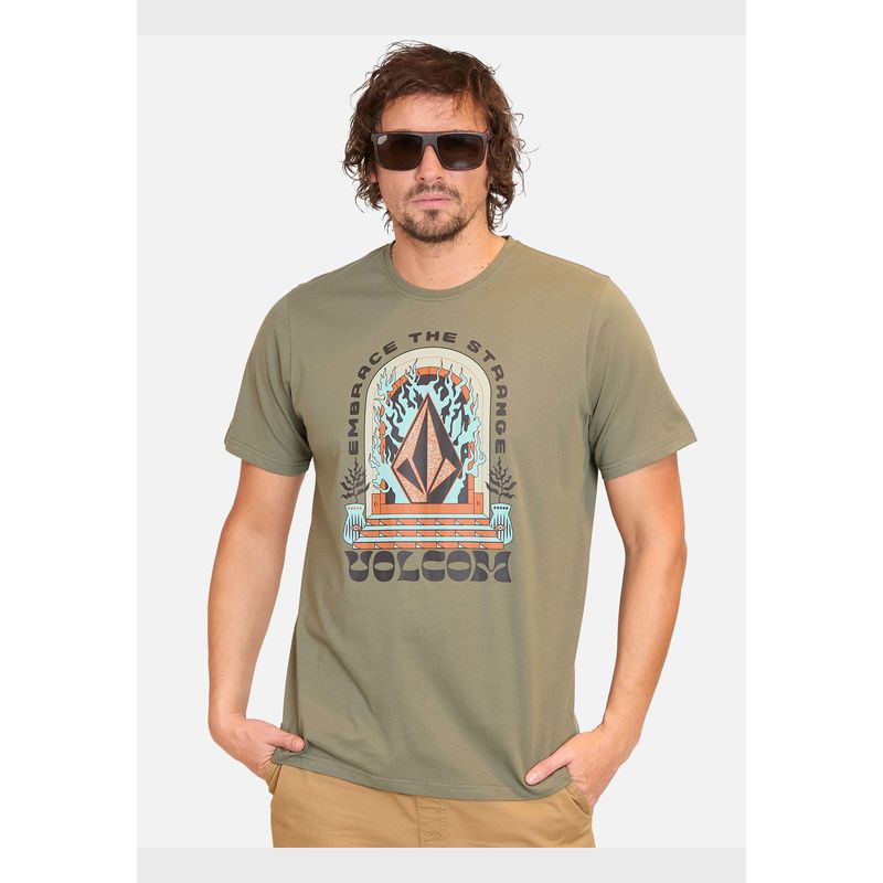 VOLCOM - Polera Manga Corta Sacred Verde Hombre Volcom