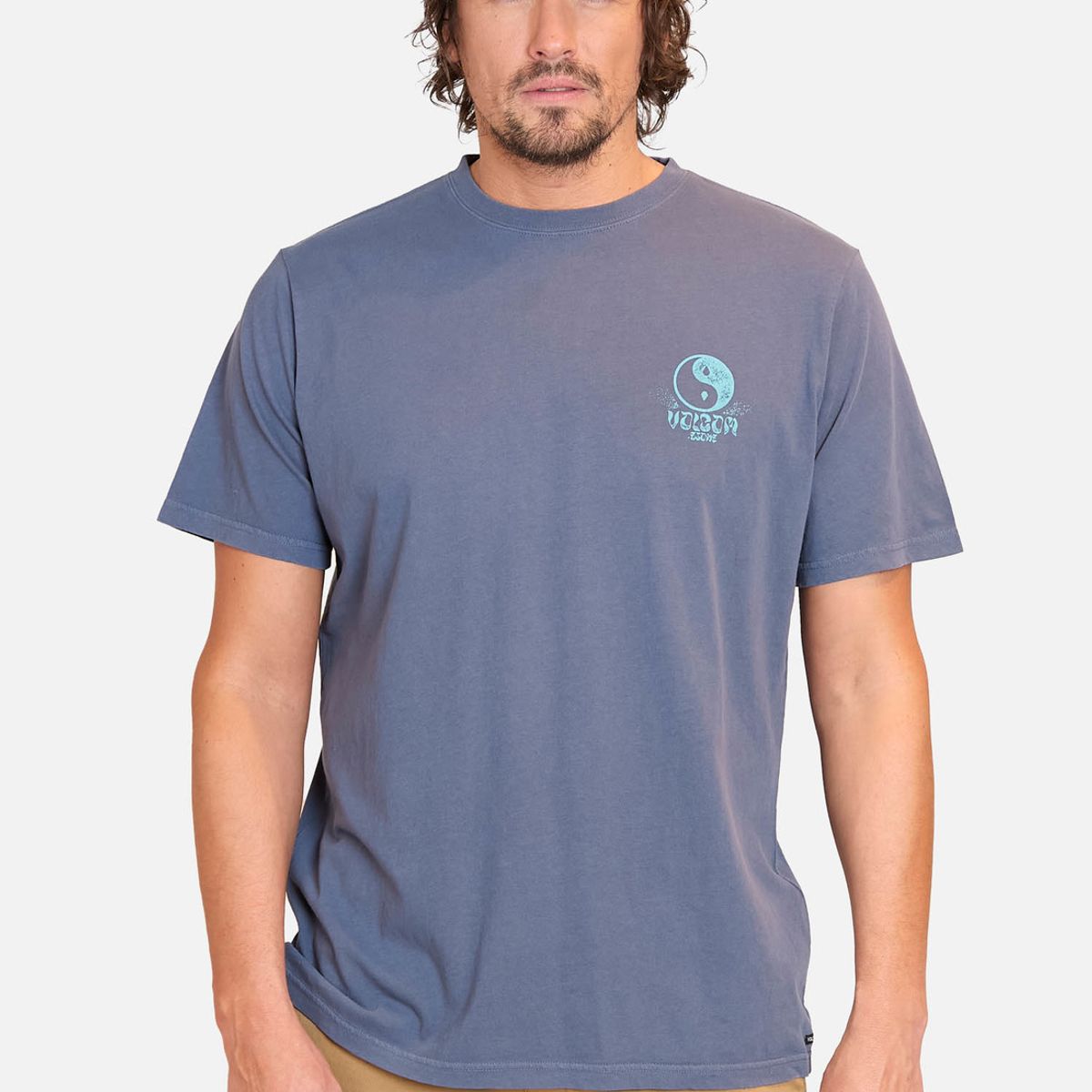 VOLCOM - Polera Manga Corta Galacta Azul Hombre Volcom