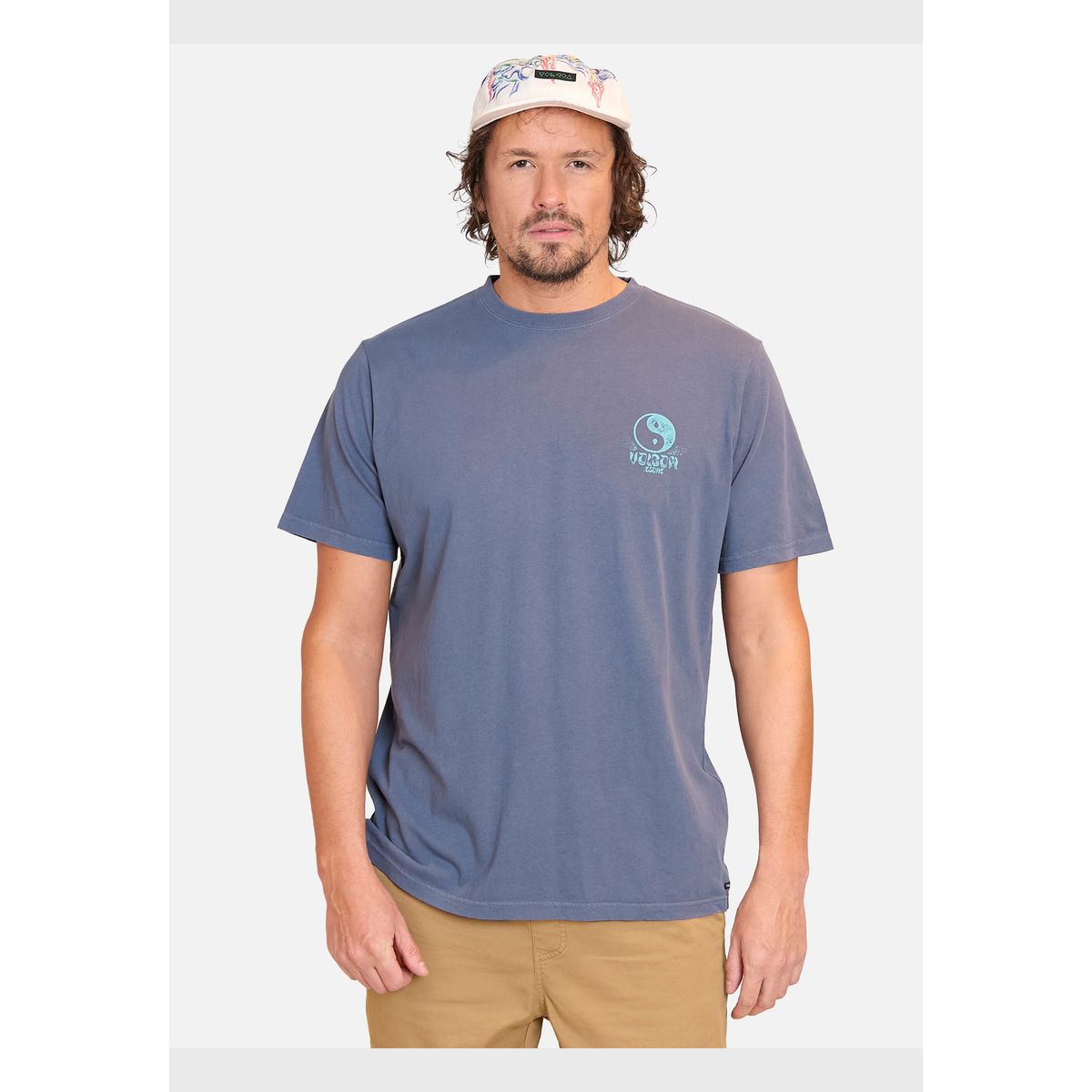 VOLCOM - Polera Manga Corta Galacta Azul Hombre Volcom