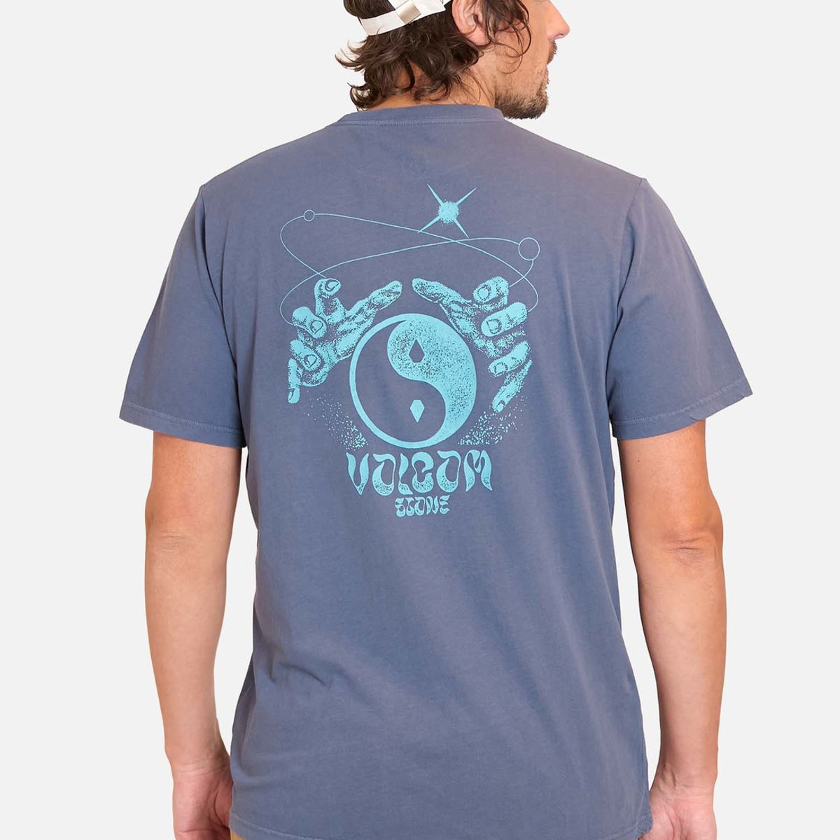 VOLCOM - Polera Manga Corta Galacta Azul Hombre Volcom