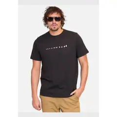 VOLCOM - Polera Manga Corta Arthur Dino Lse Negro Hombre