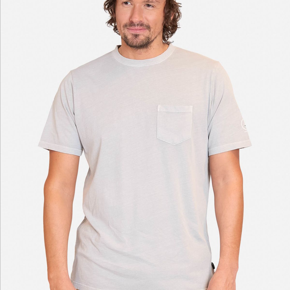 VOLCOM - Polera Manga Corta Spiraling Gris Hombre Volcom