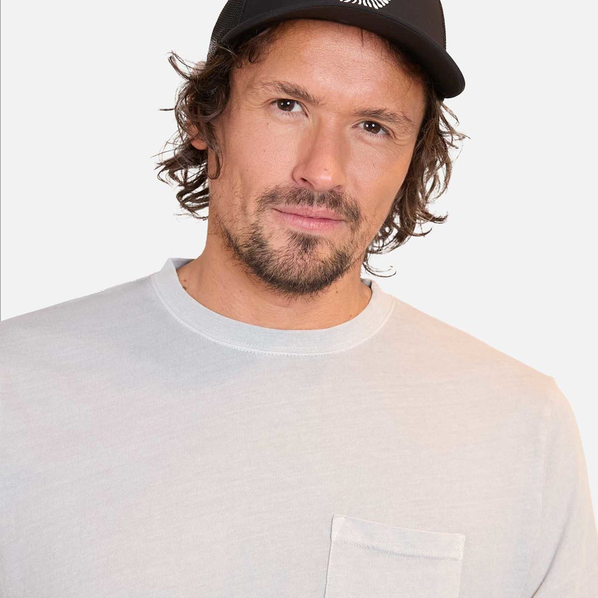 VOLCOM - Polera Manga Corta Spiraling Gris Hombre Volcom