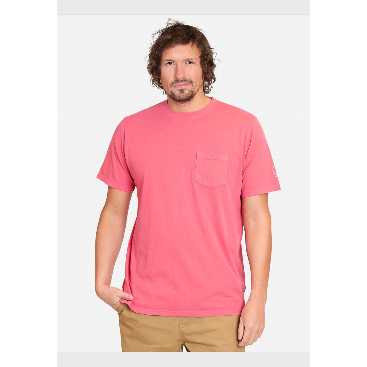 VOLCOM - Polera Manga Corta Spiraling Rojo Hombre Volcom