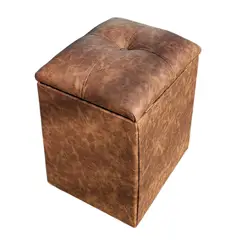 GENERICO - Pouf Baul Miel Eco Cuero 40x33x45 Rimar