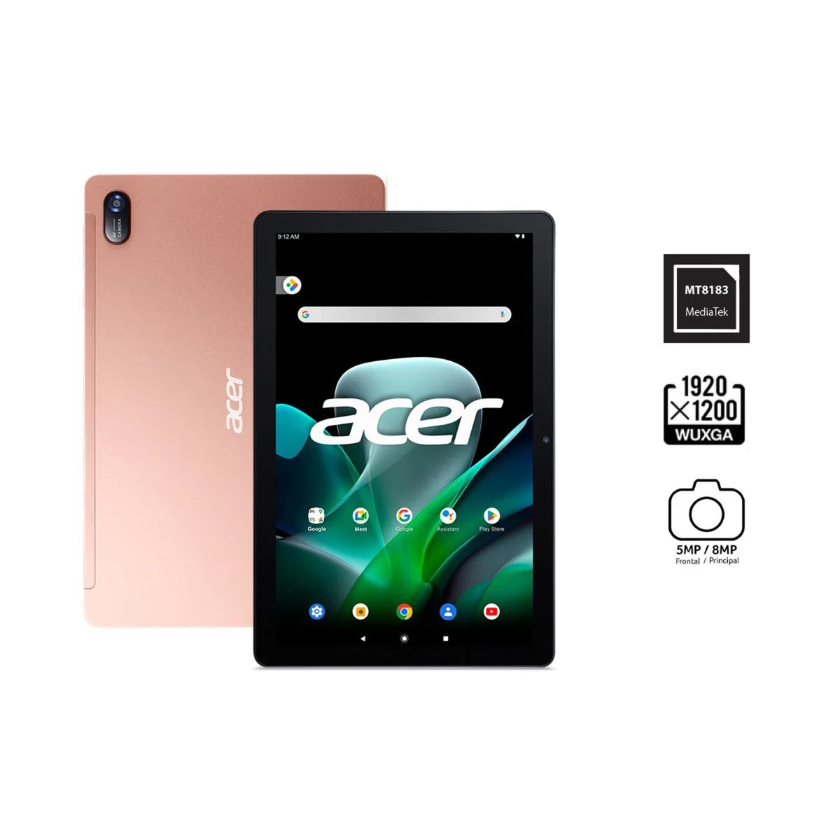 ACER - Tablet Acer Iconia  M10-11-82UJ-1/Android12/Procesador MediaTek MT8183/128GB / 10.1 1200x1920/GPS/.