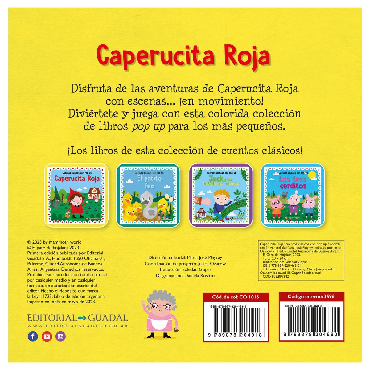 EDITORIAL GUADAL - LIBRO Por Up: Caperucita Roja